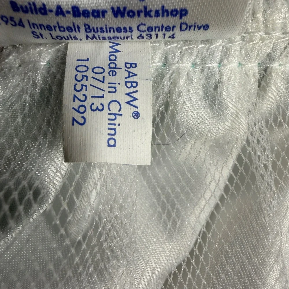 Build A Bear Workshop Aqua Blue Sequin Tulle Dress Plush Outfit 2013